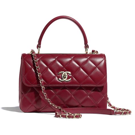 chanel flap bag with top handle small